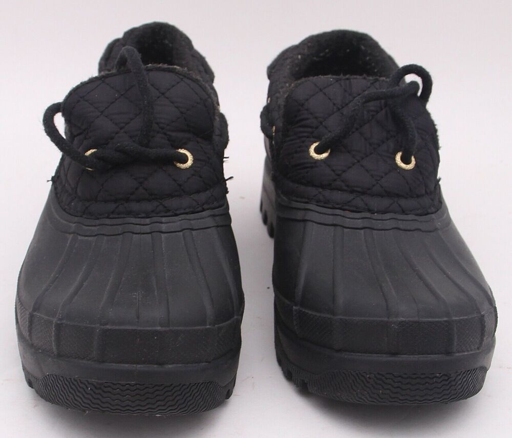 Sperry Top-Sider Women's Size 7 Black Quilted Rain Duck Shoe Boots Mocs STS95272 - Picture 6 of 11